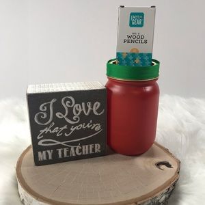 Teacher Desk Plaque Pencil Holder